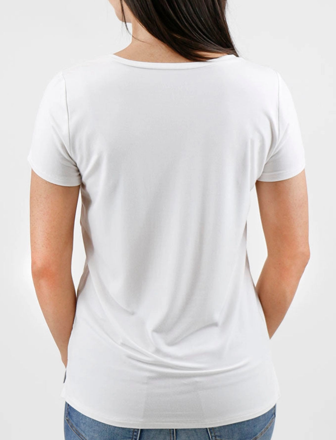 Grace & Lace - True Fit Perfect Pocket Tee -White