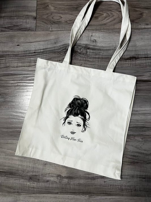 Resting Mom Face small canvas tote