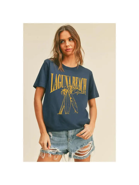 Laguna Beach Navy Tee